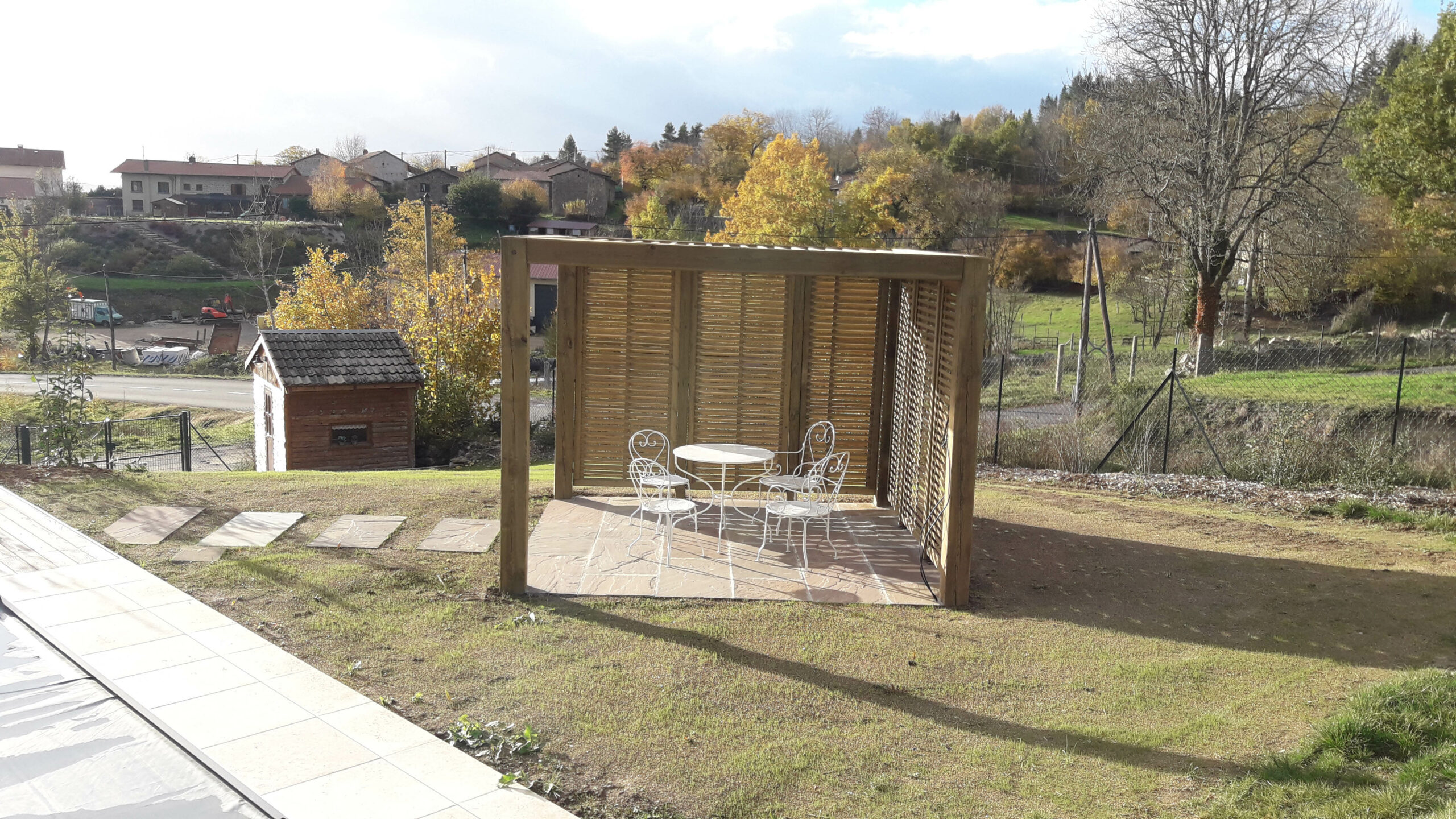 aménagements de pergola dans un jardin
